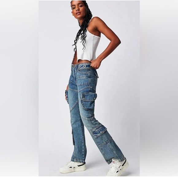 Free People Denim - Free People | we the free | Call Me Crazy Cargo Jeans